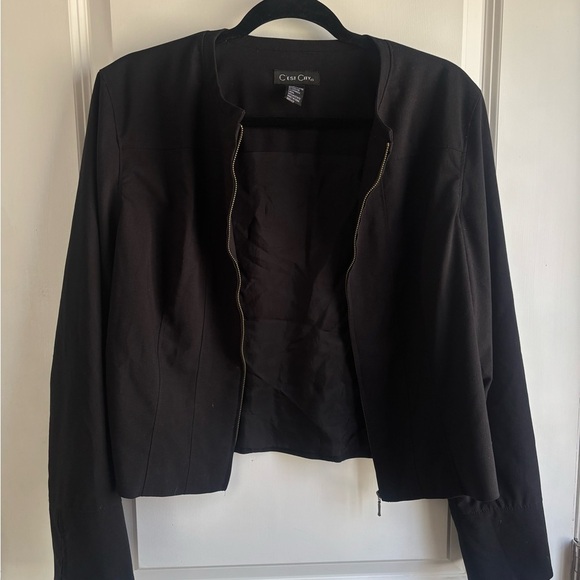 Black Formal Blazer Elegant Suit Jacket - Picture 2 of 9
